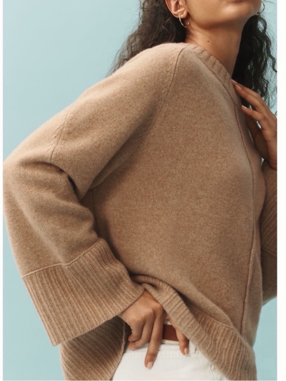 NWT Anthropologie The Chandler Cashmere Crew-Neck Relaxed Pullover Sweater XL - Picture 4 of 13